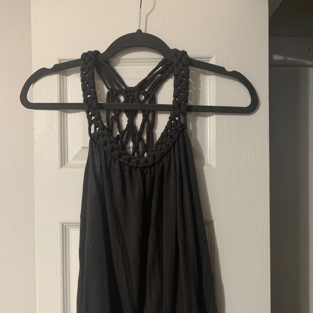 Dark grey knotty top